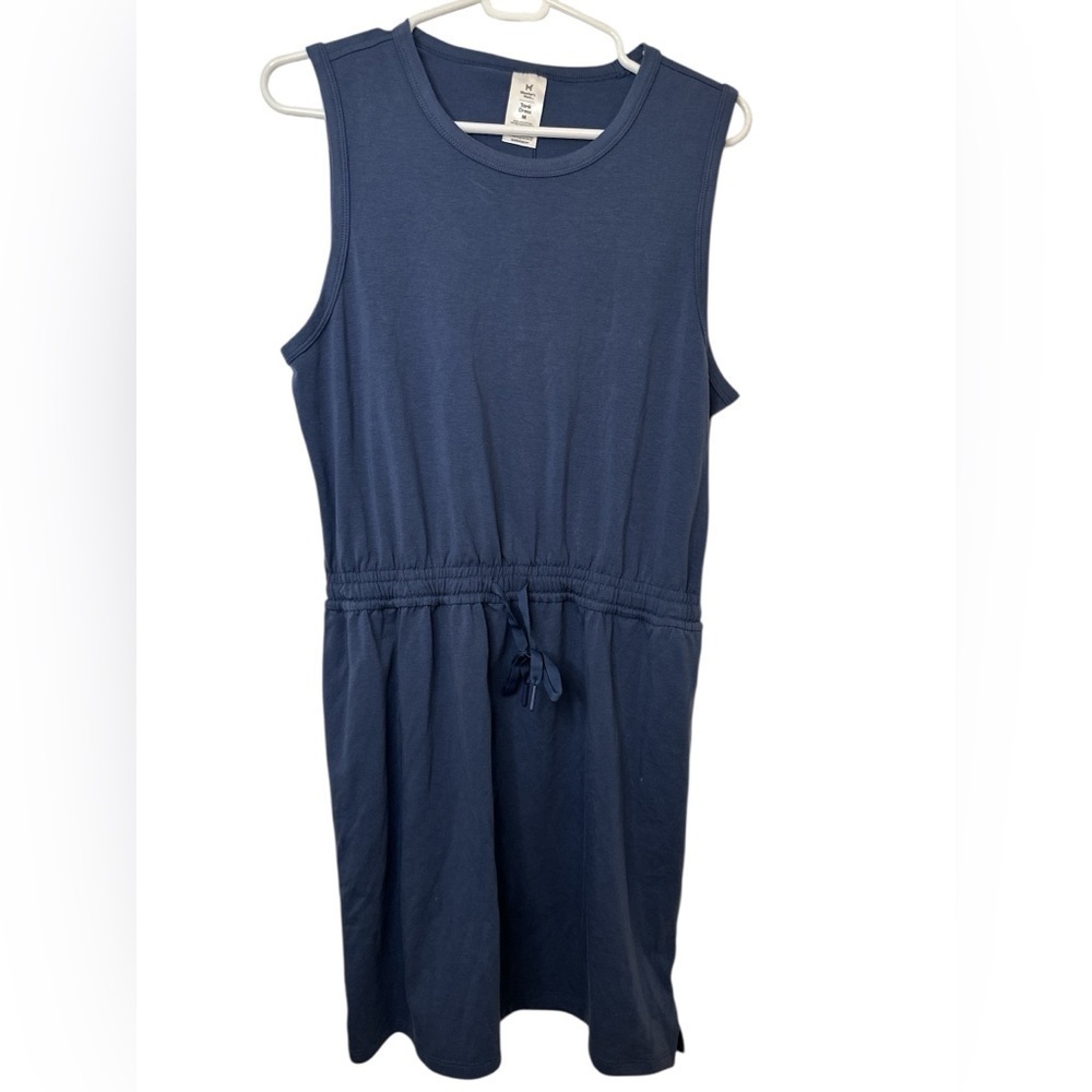 Navy Blue Sleeveless Cotton Tee Shirt Dress NWOT